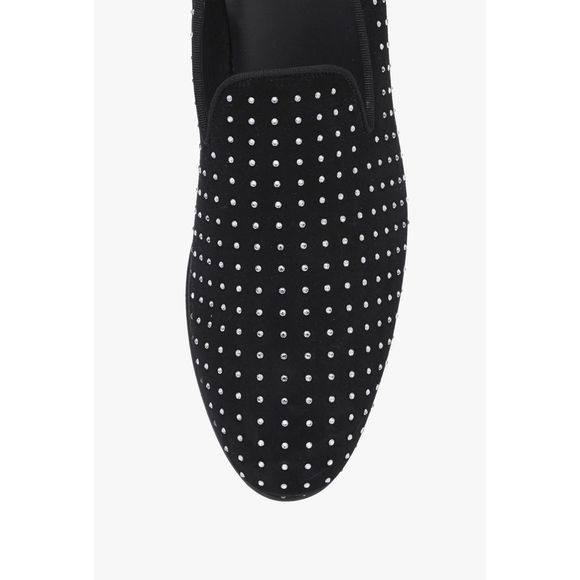 BALMAIN Matt Suede Crystal/Rhinestone Embellished/Studded Loafer/Shoes~EU44~$980 - Picture 6 of 9